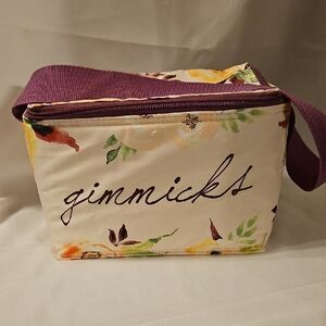 Gimmicks by BKE Floral Insulated Bag - Cream and Purple